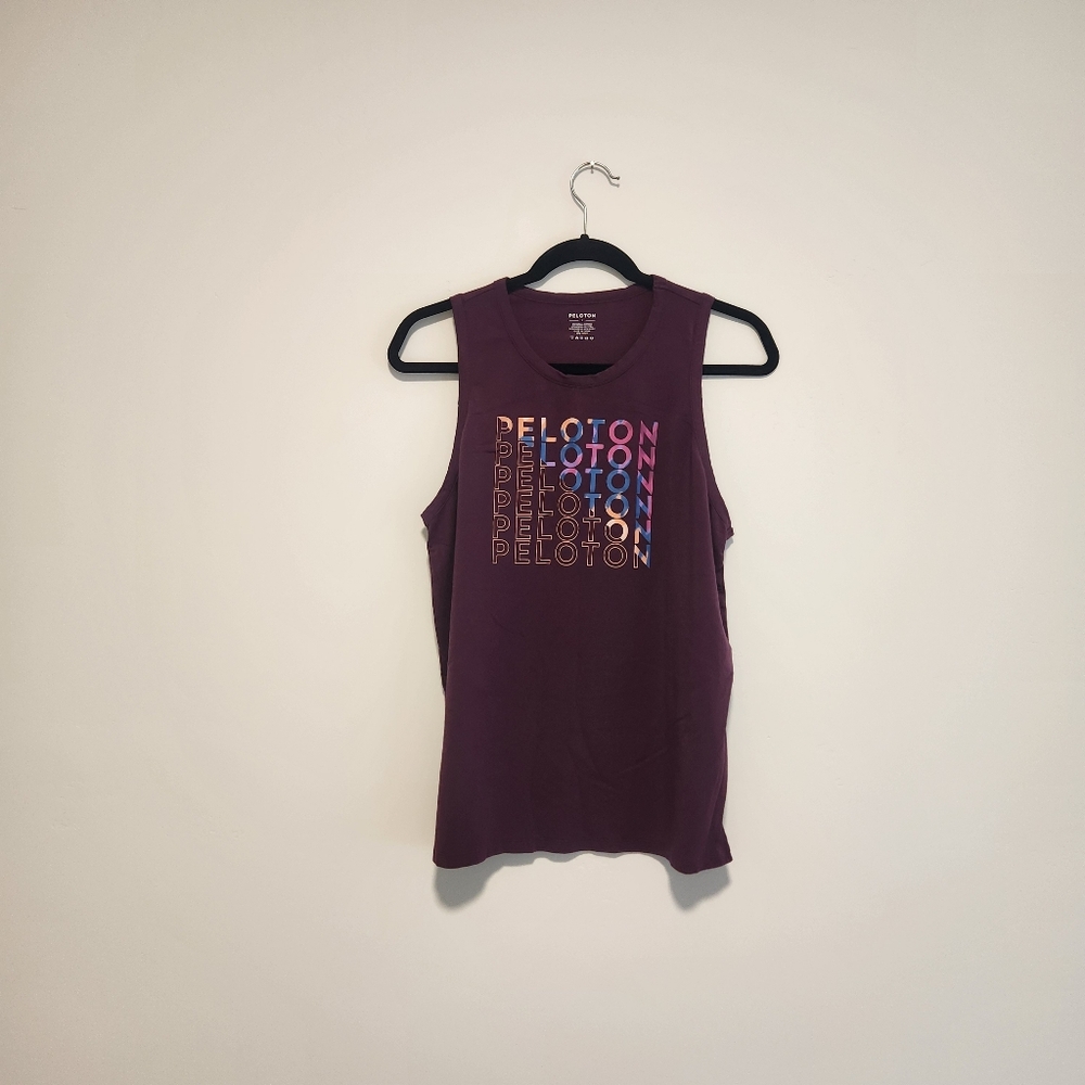 Peloton Pima Racer Tank Top Size Large - Picture 2 of 6